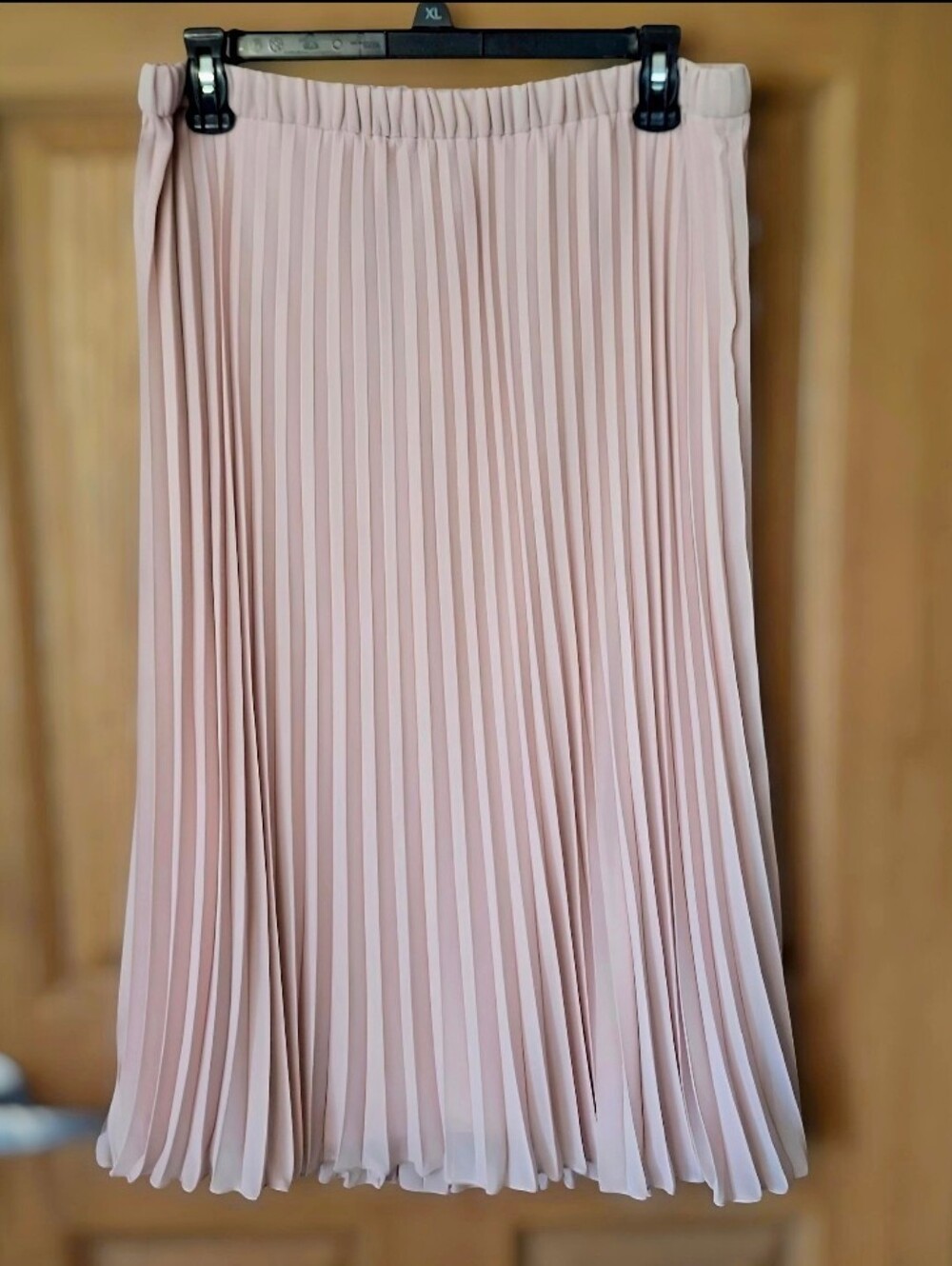 ❌️MARKDOWN!!! NWT H&M DIVIDED Light Blush Pink Accordion-Pleated MIDI Skirt